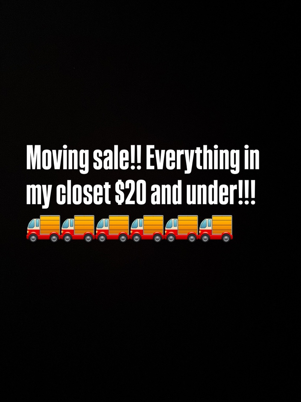 Moving Sale Announcement